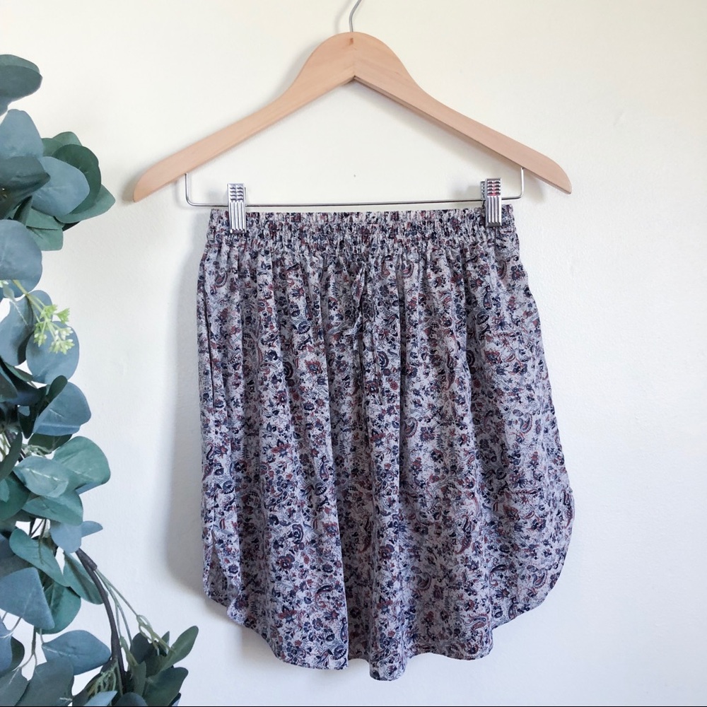 club monaco | paisley floral silk skirt size 00 - Picture 1 of 5
